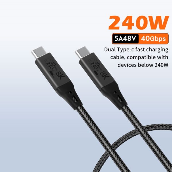 USB4 8K 240W C-C Fast Charging Cable_5