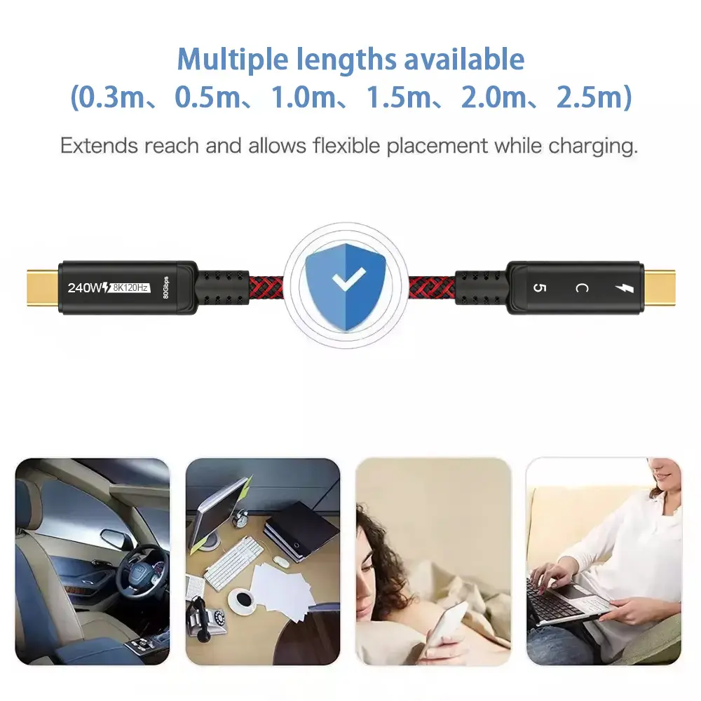 USB4 V2.0 16K 240W C to C Fast Charging Cable (Coaxial Model)_3