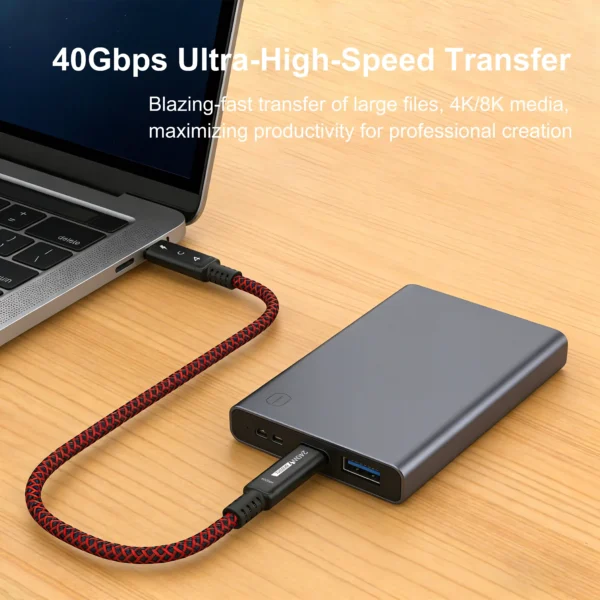 USB4 V2.0 (16K 240W 80Gbps) C to C Fast Charging Cable (Coaxial Model)_4