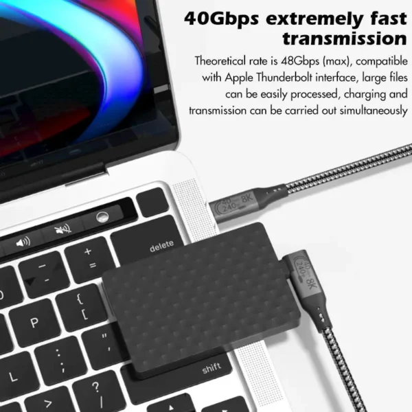 USB4 C to C Cable Fast Charge Cable (90°angle)_4