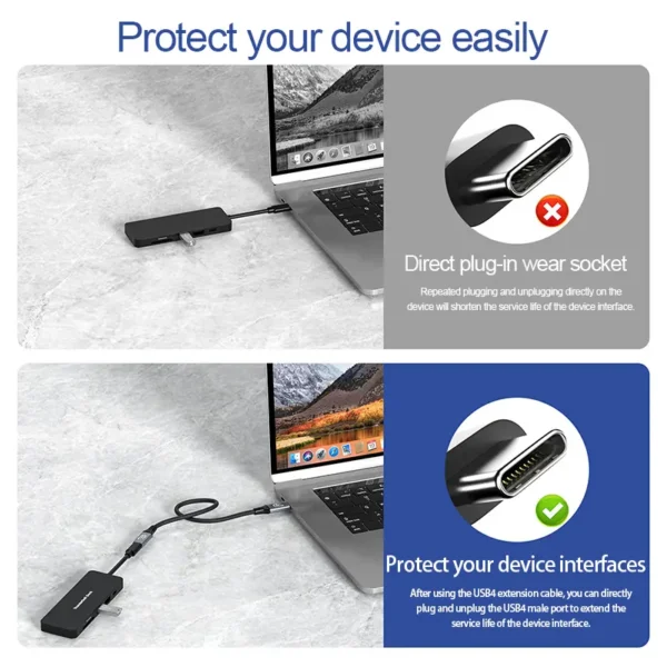 USB4 8K 240W C to C Fast Charging Cable (Male to Female)_5