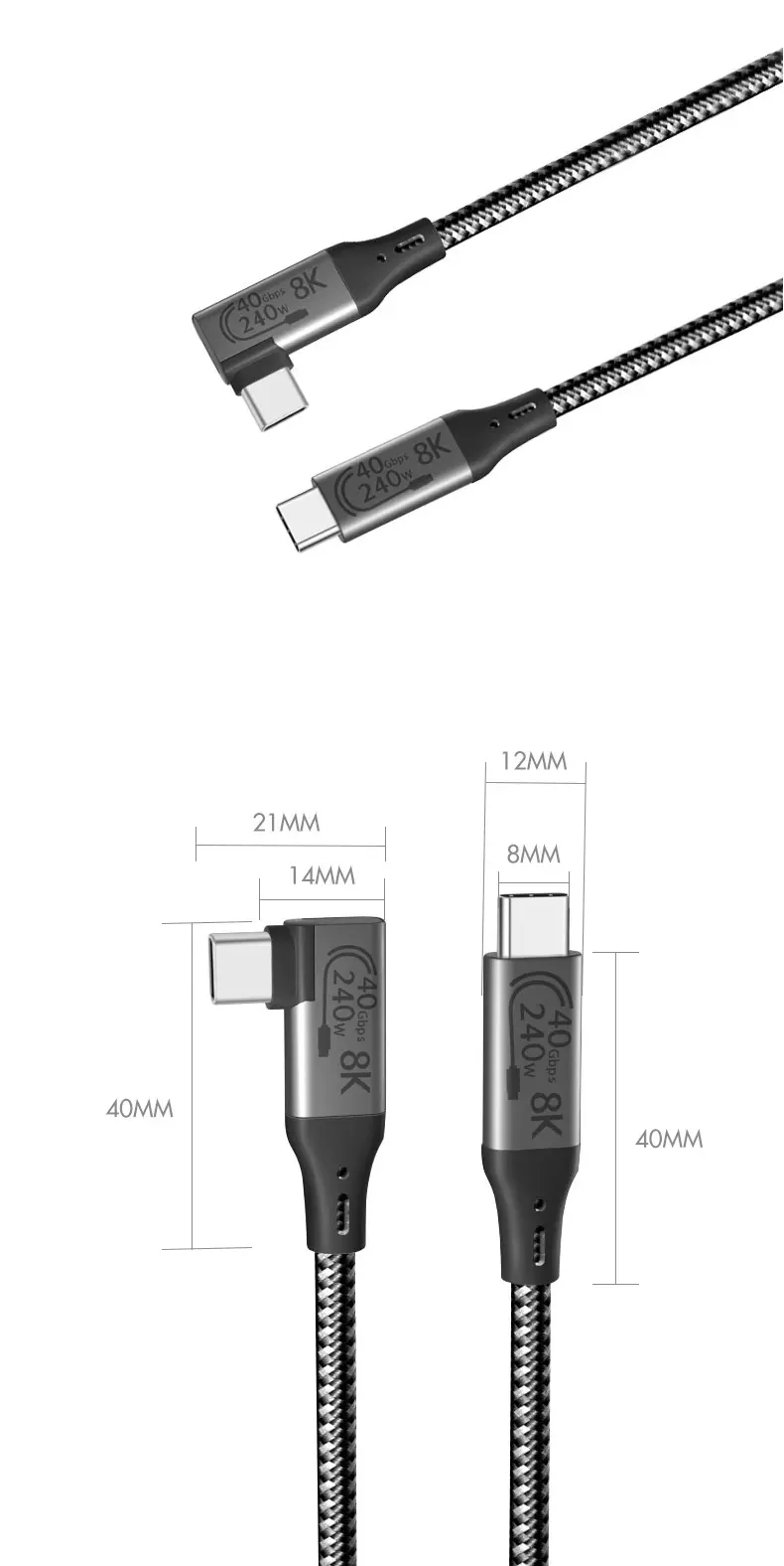 USB4 C to C Cable Fast Charge Cable (90°angle)_o7