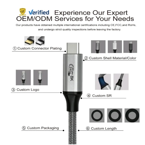 USB-C 3.2 Gen2 8K 240W C to C Data Cable (Male to Female)_05