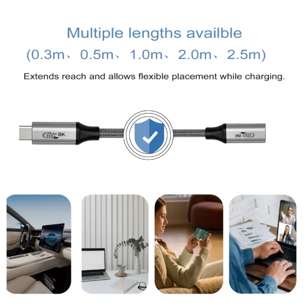 USB-C 3.2 Gen2 8K 240W C to C Data Cable (Male to Female)_06
