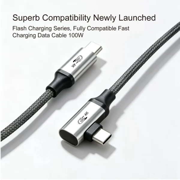 USB-C 3.1 Gen2 4K 100W C to C Data Cable (90° Degree)_03