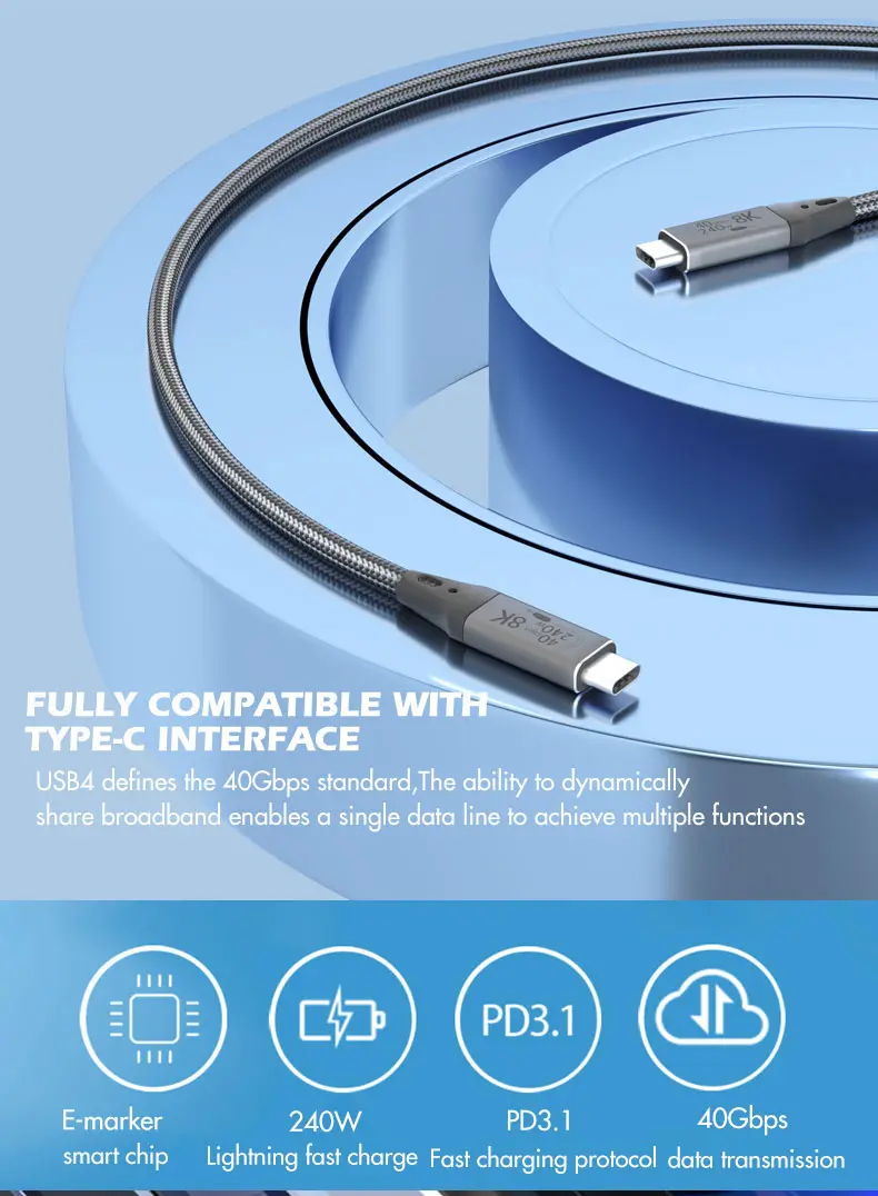 USB4 8K 240W C-C Fast Charging Cable_1
