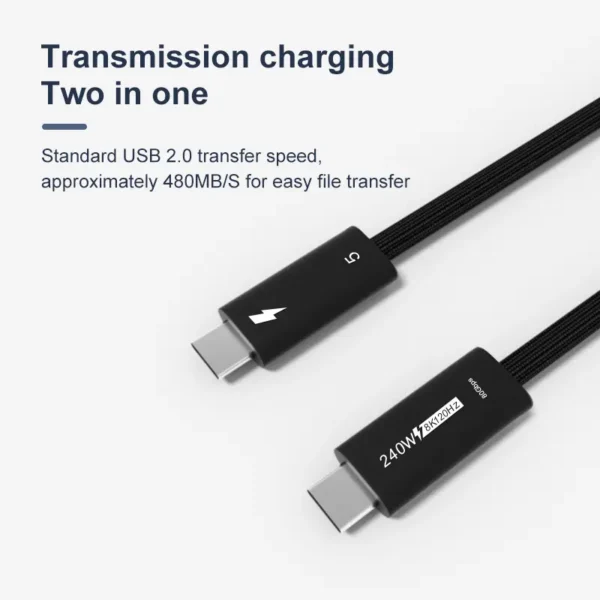 Thunderbolt5 USB 16K 240W C to C Fast Charging Cable (Twisted Pair)_2