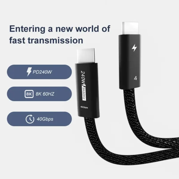 Thunderbolt4 USB 8K 240W C to C Fast Charge Cable_1