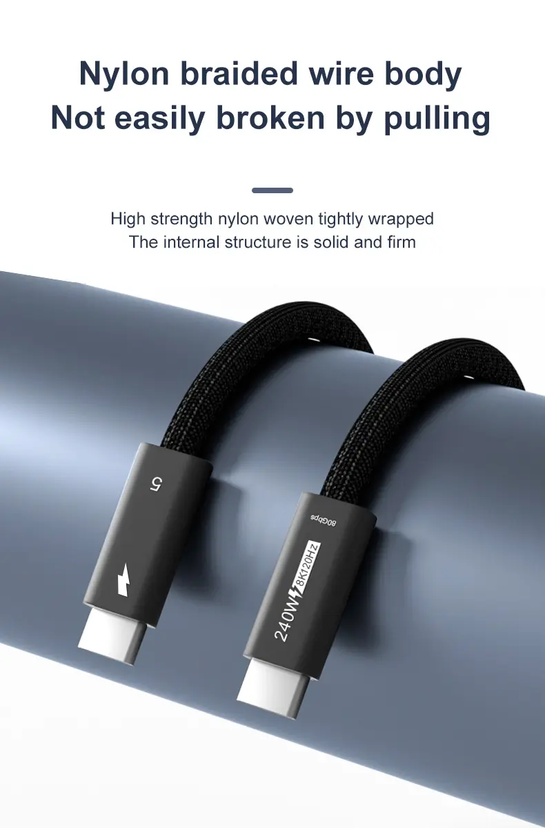 Thunderbolt5 USB 16K 240W C to C Fast Charging Cable (Twisted Pair)_2