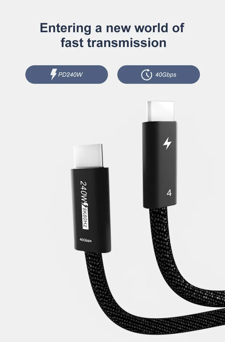 Thunderbolt4 USB 8K 240W C to C Fast Charging Cable_3