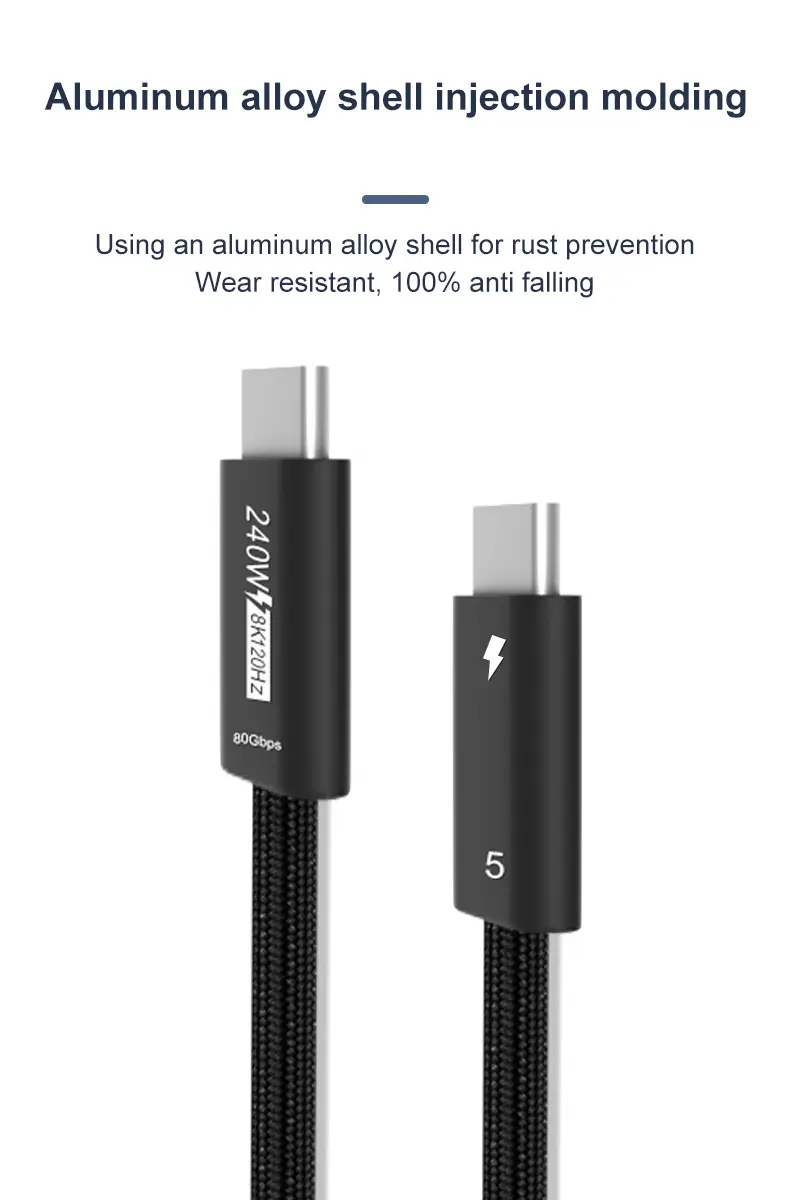 Thunderbolt5 USB 16K 240W C to C Fast Charging Cable (Twisted Pair)_5