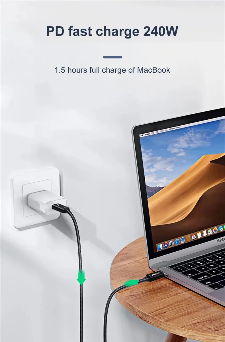 Thunderbolt5 USB 16K 240W C to C Fast Charging Cable (Twisted Pair)_6